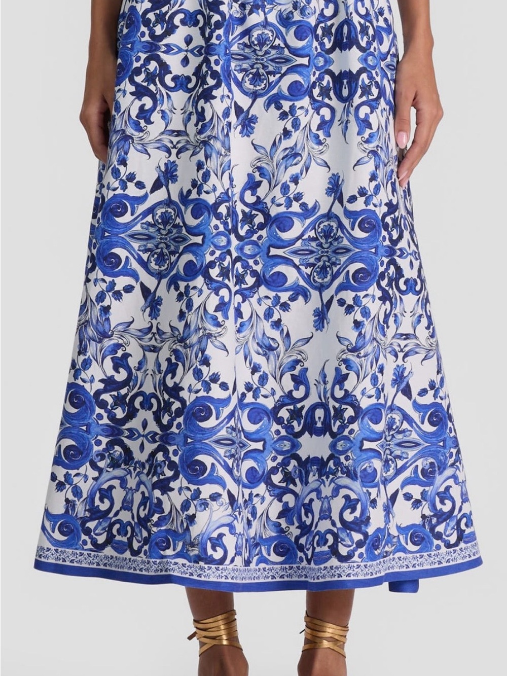 ALICE + OLIVIA
Earla High Waist Linen
Blend Midi Skirt Size - 2